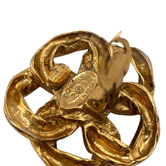CHANEL 23 Coco Mark Earrings Gold Ladies - Picture 10 of 12